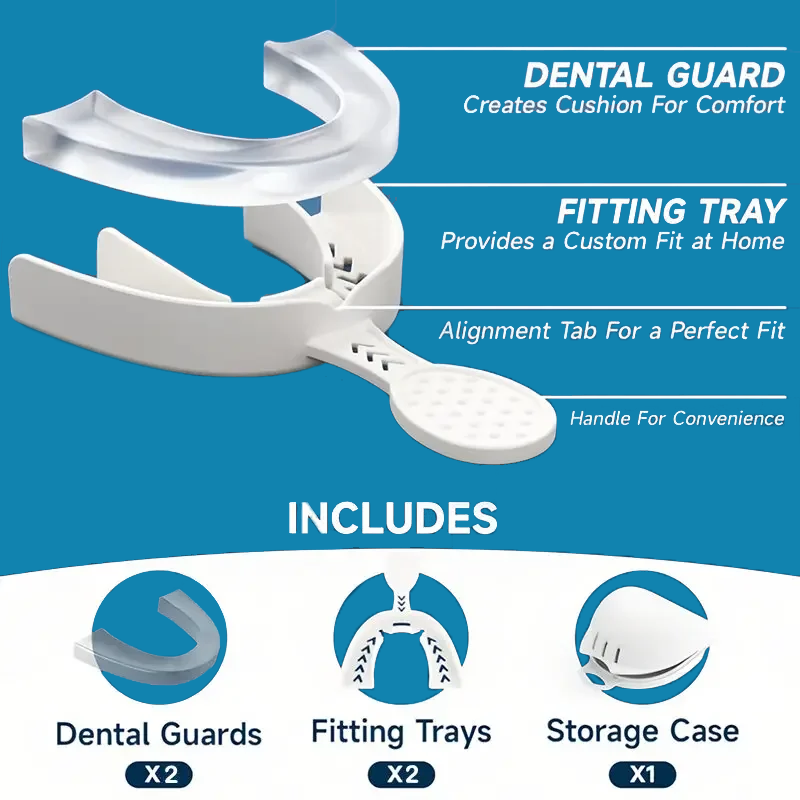 Custom Mouldable Nightguard with Retainer Tray