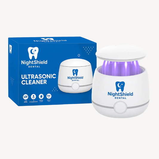 Ultrasonic cleaner for nightguards, mouthguards, MADs, retainers, etc. Designed for effective bacteria, plaque, dust removal. Protect your teeth.